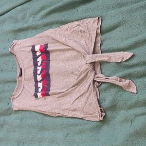 Tie Front Graphic Tank